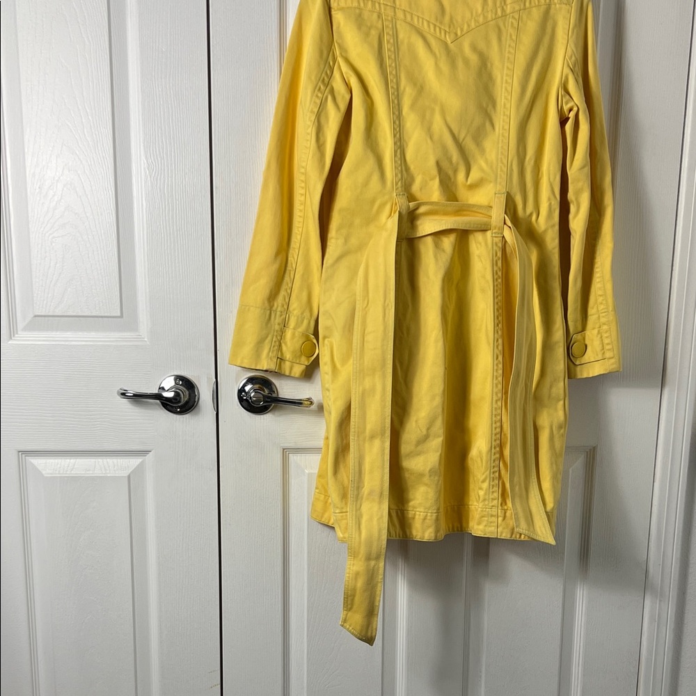 Tommy Hilfiger Sunny Yellow Trench Coat - Picture 7 of 7